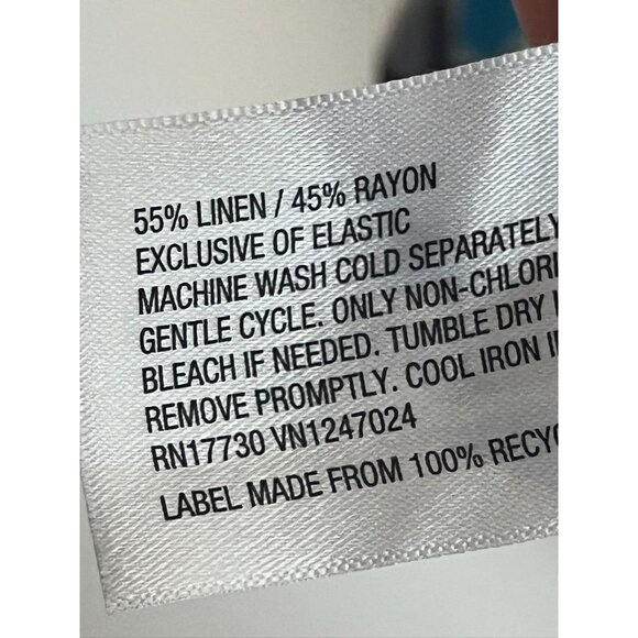 Retro Colorful Linen Dress Pink XXS Tropical Resort Travel Boho Hippie Chic Arts - Picture 7 of 9